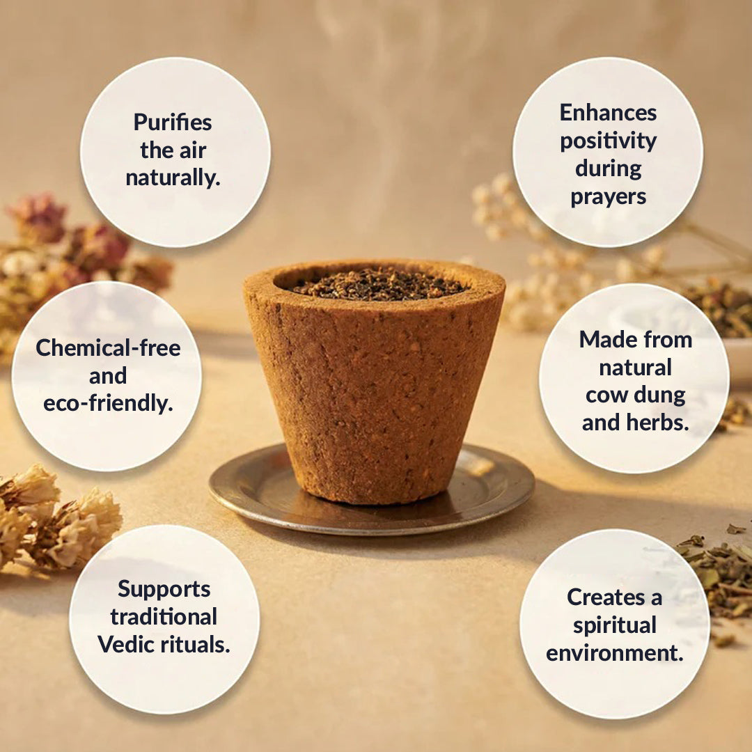 Pooja Fresh Resin Bliss Hawan Cups (12 Cups)