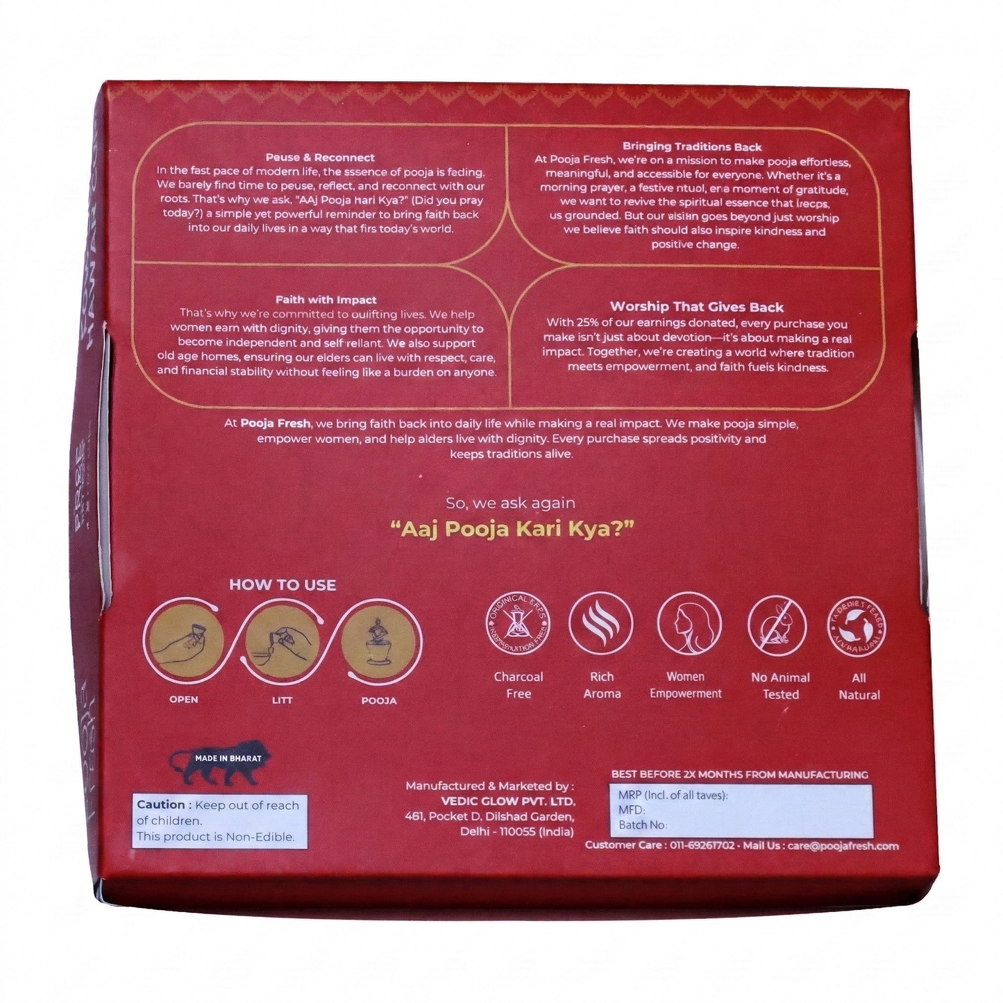 Pooja Fresh Saffron & Kesar Hawan Cups (36 Cups)