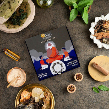 Pooja Fresh Natural Hawan Cups (12 Cups)