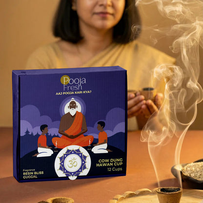 Pooja Fresh Resin Bliss Hawan Cups (12 Cups)