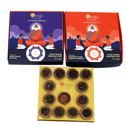 Pooja Fresh Combo – Saffron & Resin (24 Cups)