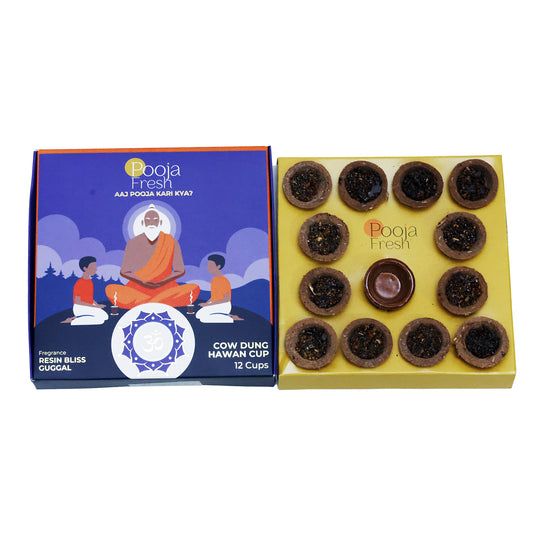 Pooja Fresh Resin Bliss Hawan Cups (36 Cups)