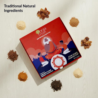 Pooja Fresh Saffron & Kesar Hawan Cups (12 Cups)
