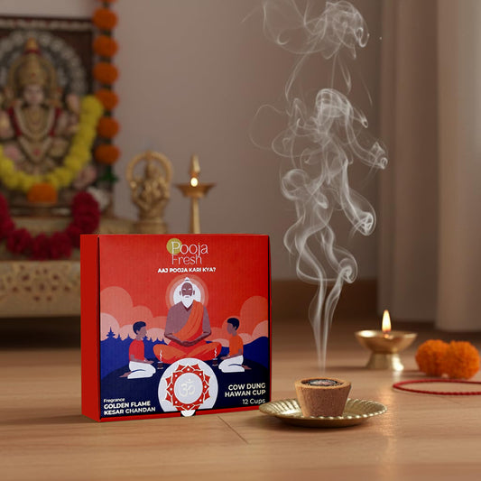Pooja Fresh Saffron & Kesar Hawan Cups (12 Cups)